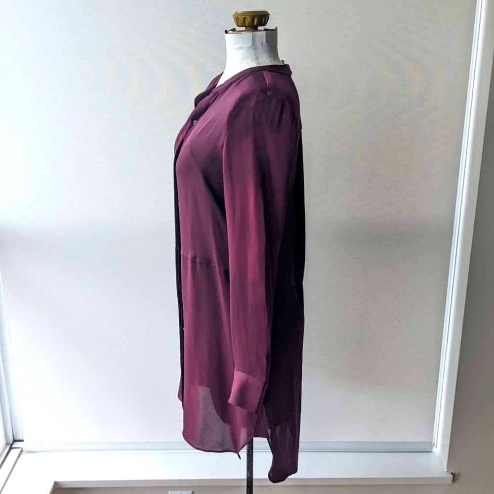 100% Silk - Wilfred Long Sleeve Midi Dress - Picture 2 of 3